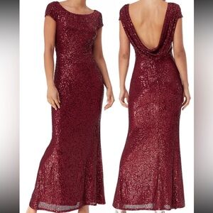 Windsor Maroon Sequin Dress